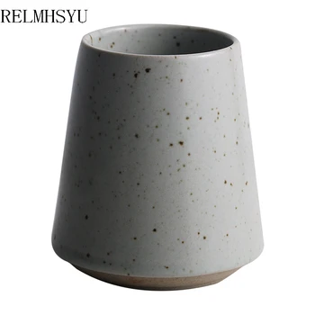 1PC RELMHSYU 275ml Japonijos Retro Stiliaus Paprasta, Keramikos, Porceliano Vandens, Arbatos Popietę Taurės Drinkware