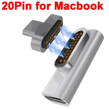 1set Magnetinio Tipo C 3.1 USB C Adapteris 20Pin Notebook Laptop PD Įkrovimo Konverteris, skirtas MacBook/Huawei/Xiaomi PC Duomenis Priedai
