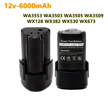 2022 Už Worx WA3505 12V 6000 mAh Li-Ion Akku WA3553 WA3503 WA3505 WA3509 WX128 WX382 WX530 WX673 ersatz batterie L50