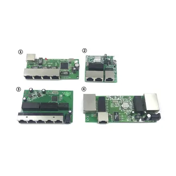 3/5-port Gigabit switch modulis yra plačiai naudojamas LED eilutė 5 port 10/100/1000 m susisiekti uosto mini switch module PCBA Plokštė