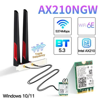 5374Mbps Intel AX210 802.11 ax Wi-Fi 6E MU-MIMO AX210NGW Darbalaukio Rinkinys 2.4 G/5G/6Ghz WiFi Adapteris 