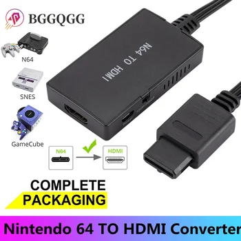 BGGQGG HD N64 Į HDMI Konverteris HD Nuorodą Kabelis N64/GameCube/SNES Plug and Play 1080P Nintendo 64 HDMI Converte
