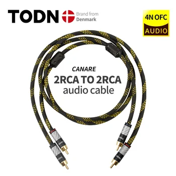 CANARE HIFI Stereo 1 Pora RCA Kabeliu Stereo RCA Kabelis Aukštos kokybės Premium Hi-Fi Audio kabelis 2RCA į 2RCA Sujungimo Kabelis
