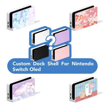 Custom Mielas Dokas Atveju Nintendo Jungiklis Oled Anime Decal Dangtelis Rožinės Spalvos Balta Violetinė Juoda Bazė Spalvų Sukurti Savo