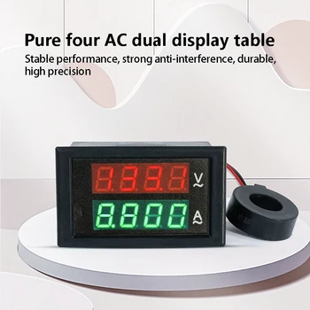 DL85-2042A ličio Baterija Stebėti, Ammeter Voltmeter AC80-300V 0-100A LED Skaitmeninis Raudona Ir Žalia Ekranas