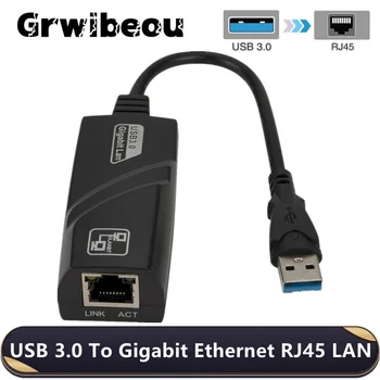 Grwibeou USB 3.0 RJ45 LAN (10/100/1000) Mbps Gigabit Ethernet Laidinio Tinklo Adapteris Gigabit Ethernet 