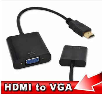 HD 1080P HDMI suderinamus Male VGA Female Kabelio Skaitmeninio Į Analoginį Keitiklis Adapteris Nešiojamas KOMPIUTERIS