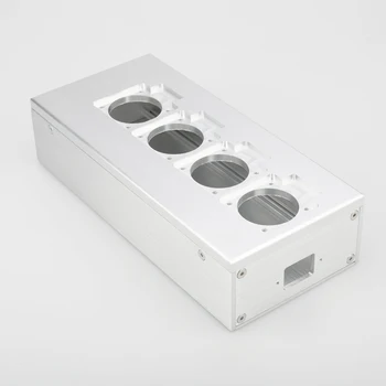 Naujas PC1 Visą aliuminio HIFI ES energijos atveju Europos standarto kištukinis lizdas, važiuoklės HiFi DIY dėžutę