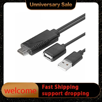 USB Female į HDMI suderinamus Vyrų 1080P HDTV TV Skaitmeninis AV Adapteris, Kabelis Viela, Konverteris, Laidas, skirtų 