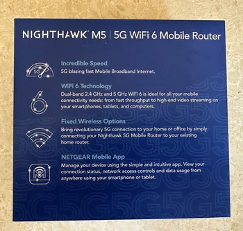 Visiškai NAUJA Atrakinta Netgear Nighthawk M5 MR5100 5GNR n260.5GNR/LTE(Sub6):1/2/3/4/5/7/12/14/29/30/46/48/66.N2/N5/N12/N66.