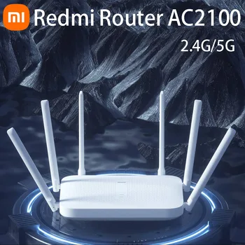 Xiaomi Redmi WIFI Router AC2100 Gigabit Dual-Band Wireless Router Wifi Kartotuvas su 6 Didelis Pelnas Antenos Platesnės Aprėpties