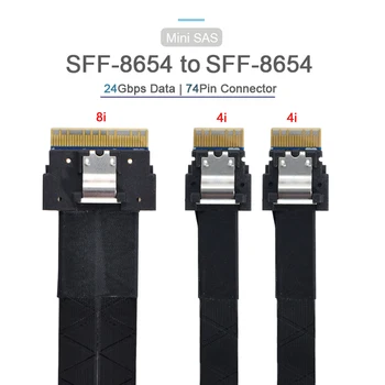 Xiwai SFF-8654 8i 74Pin Vyras į SFF Dual-8654 4i 38Pin Vyrų PCI-E Ultraport Slimline SAS Slim 4.0 Kabelis 40cm PCI-Express