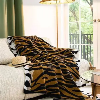 Šviesos Prabanga Tigras Modelio Pagalvę Lapas Minkštas Namų Mezgimo Reikmenys Pakratai Rinkiniai Dovanų Antklodė Aukštos kokybės Preparatas, Oro Antklodė