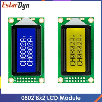 0802 LCD 8x2 Simbolių LCD Ekranas Modulis 5V LCM Mėlynas Apšvietimas Arduino