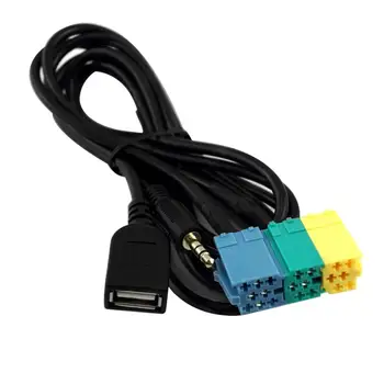 1,5 m Automobilio Audio Video Adapteris Kabelis, 3.5 mm Female USB jungtis AUX Line Pakeitimo Aksesuarai Suderinama Kia