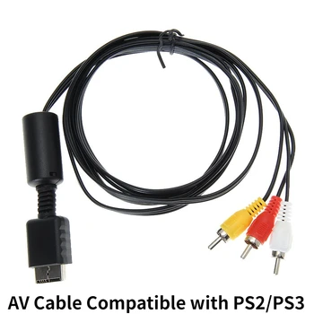 1.8 m/6ft Audio Video AV Į 3RCA Composite Kabelį, Laidą Suderinamas su Playstation PS2 PS3 Žaidimų Konsolės, Priedai HDTV Ekranas