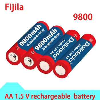 100% naujas žymeklis AA baterijos 9800 mah baterija AA 1,5 V Įkrovimo Naujas Alcalinas drummey â 1 vnt 4-elementų kroviklis