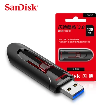 100% Originalios Sandisk CZ600 USB 3.0 Pen Drives 128GB 256 GB USB Flash Drive, High Speed 64GB Atminties kortelė 16GB 32GB U Disko
