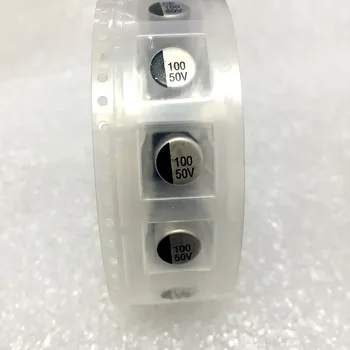 100vnt/daug 100uf 50V SMD Chip Aliuminio Elektrolitinių Kondensatorių, dydis: 8mm*10mm