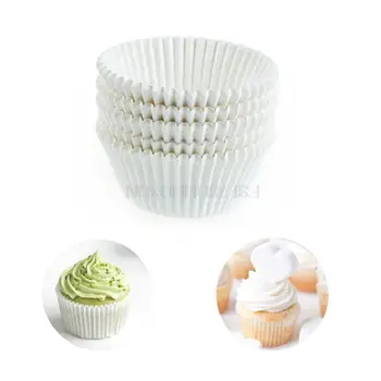 100vnt/Daug Cupcake Liner Maisto kokybės Popieriaus Taurės Tortas Kepimo Taurės Blynai Virtuvė Cupcake Atvejais Torto Formos
