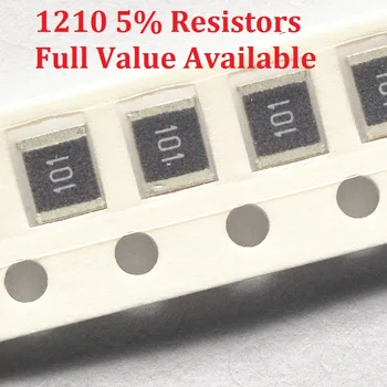 100VNT/daug SMD Chip Rezistorius 1210 8.2 K/9.1 K/10K/11K/12K/Om 5% Atsparumas 8.2/9.1/10/11/12/K Varžai 8K2 9K1 Nemokamas Pristatymas