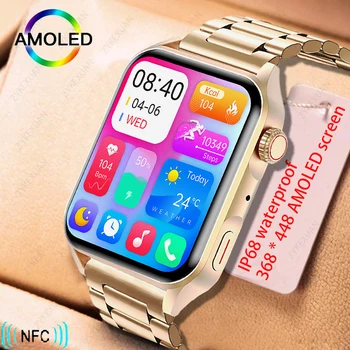 2022 Naujas NFC Smartwatch HD Ekranas Visada Ekrane 