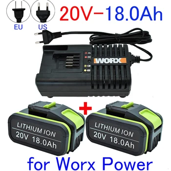 20V 18000mAh Ersatz Worx 20V Max Li-Ion Batterie WA3551 WA 3551,1 WA3553 WA3641 WX373 WX390 Akku werkzeug