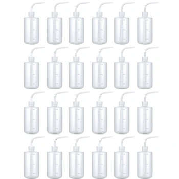 24Pcs Plauti, 500Ml Butelis Plastikinis Spaudimo Buteliai su Skysčiais Butelis Lab Plovimo Buteliai Ekonomikos Plastiko Išspausti Butelis