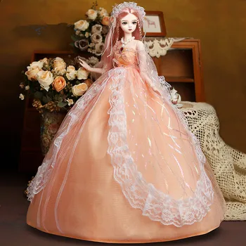 3 Taškų Princesė 60cm Bjd Doll 3D Sapnas, Lėlės Mados 16 Jungtinio Kilnojamojo Mergina Žaisti Namo Apdaila Vaikų Gimtadienio Dovana