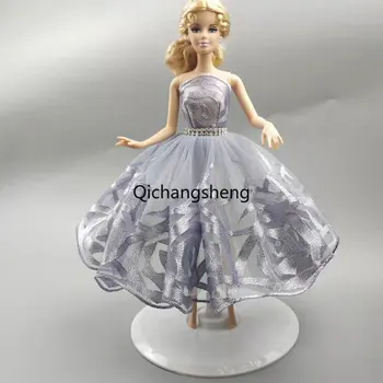 30 cm Pilkos spalvos Tutu Sukneles Barbie, Suknelė Barbie Lėlės Drabužiai Vestidos Princesė Komplektus Suknelė 1/6 Lėlių Priedai Žaislas 1:6