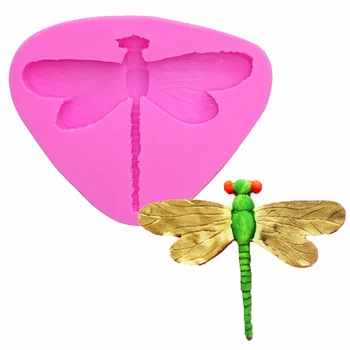 3D Dragonfly Silikono formos minkštas pelėsių tortas dekoravimo priemonės šokolado gumpaste Muilo pelėsių T1080