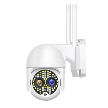 3MP 1296P 10X Zoom, Dual Lens Toli&Trumpo Židinio PTZ IP Dome Kameros AI Humanoidų Aptikimo Full Saugumo CCTV Kūdikio stebėjimo