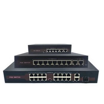 48V Ethernet POE switch su 5/8 10/100Mbps Uosto IEEE 802.3 af/šiuo Tinka IP kameros/Wireless AP/VAIZDO kamerų sistema