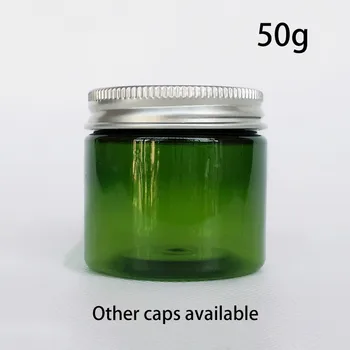 50ml Green Plastiko Tuščias Daugkartiniai Jar 50g Kosmetikos Odos priežiūros Kremas Kremas Konteinerių Arbatos Pupelės Kapsulė Kelionės Pakuočių Buteliukas