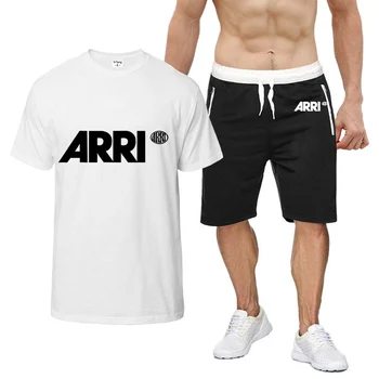 ARRI 2023 Vyrų Naujas Vasaros Karštos Mados Atspausdintas T-Shirt Sporto Greitas-Atsitiktinis Veikia Nešioti Trumpas Rankovėmis Šortai 2-Gabaliukų Kostiumai