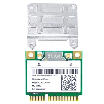 AX3000HMW 2974Mbps Wifi 6 Belaidės Mini PCI-E Wifi Kortelės AX3000 Bluetooth 5.1 802.11 Ax/Ac 2.4 Ghz/5 ghz Adapteris