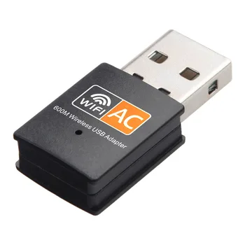 Belaidis USB Adapteris 600M bps Dual Band 2.4 GHz 5.8 GHz Tinklo plokštė PC Wifi Imtuvas Suderinamas su 802.11 ac/b/g/n