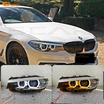 BMW 5 Serijos G30 G31 G38 F90 M5 Itin Šviesus Zjeżdżalnia Dienos Šviesos Posūkio Signalo DTM Stiliaus LED Angel Eyes Kit Halo Žiedai