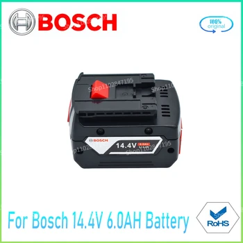 BOSCH 14.4 V 6.0 AH Li-ion Baterijos elementų paketą BOSCH Bevieliuose Elektros audra Atsuktuvas GBH GDR GSR BAT607 BAT614G