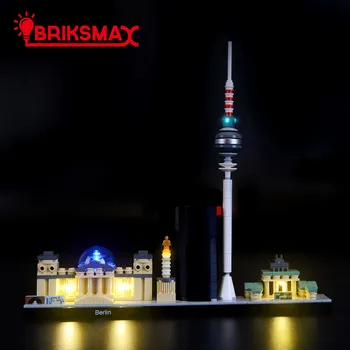 BriksMax Led lemputės Komplektą už 21027 Architektūros Berlyno TV Bokštas Statybinių Blokų Rinkinį (NĖRA Įtraukti Modelis) Žaislai Vaikams