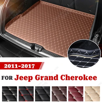 Dirbtinė oda Custom Automobilio bagažo skyriaus Kilimėlis Jeep Grand Cherokee 2011 2012 2013 2014 2015 2016 2017 Linijinių Krovinių Kilimas