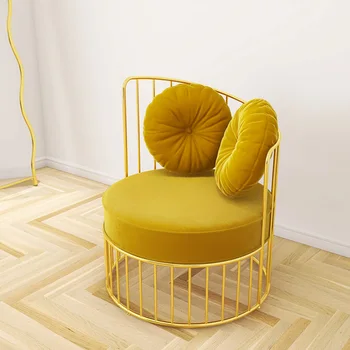 Dizaineris Šiuolaikinio Gyvenimo Kambario Kėdė, Light Luxury Gold Kojos Metalinės Modernių Kėdžių, Nugaros Atrama, Miegamasis Šiaurės Meuble Namų Dekoro