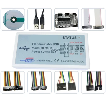 DLC9LP Mini Platforma Kabelis USB palaiko Visus Xilinx Prietaisas su Jtag Adapterio & Ryšio Kabeliai, CPLD FPGA Programuotojas