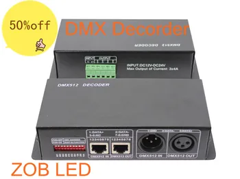 DMX 512 Dekoderis DMX512 Led RGB Valdiklis,DC12-24V 4A 4 Kanalų RGB Lubų Lempa,Led šviesos Juostelės,Mažmeninė prekyba,Didmeninė prekyba