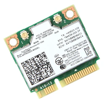 Dvigubos Juostos AC1200 Belaidžio ryšio Adapteris Su 7260AC 7260HMW MINI PCI-E Card 2.4 G/5G Wifi +bluetooth 4.0 