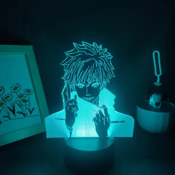 Džiudžiutsu Kaisen Anime Pav Gojo Satoru 3D LED Lempos RGB Neon USB Naktį Žibintai, Miegamojo, Stalo, Stalo Apdailos Manga Gimtadienio Dovana