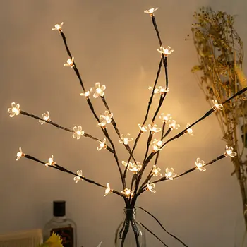 Gluosnio Šakos žiburiai Kalėdų Šalis Vestuvių Namų Puošybai 20leds 73cm Led Modeliavimas Orchidėja Filialas Šviesos Medis Stalo Lempa LED