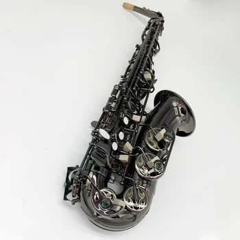 Juodojo Aukso Profesinės Alto saksofonas E. butas Pearl Klavišus Aukštos Kokybės Tonas Džiazą Priemonių Auksu Graviravimas