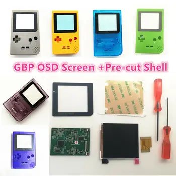 Kelių Spalvų GBP OSD Versija RIP Retro Pikselių Backlight LCD Mod GameBoy Pocket& Pre - cut Būsto shell