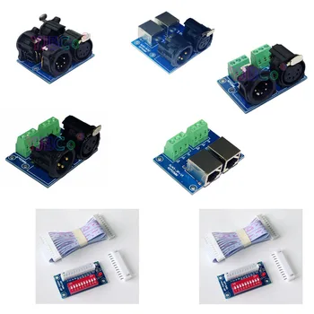 LED terminalo adapteris 5 core XLR 3 core XLR, RJ45-3P, ADDR2,XLR5-3P tokią Rėlę įjungti Valdiklio DMX dekoderis Priedai
